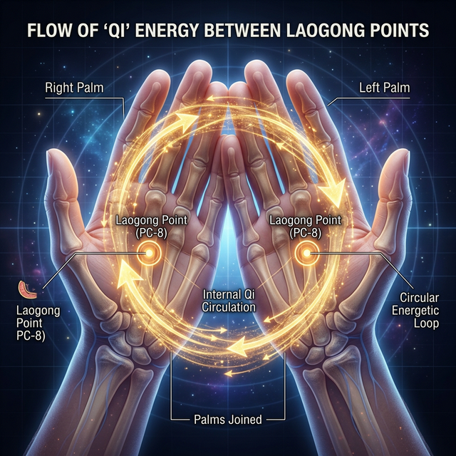 労宮のエネルギー流動図